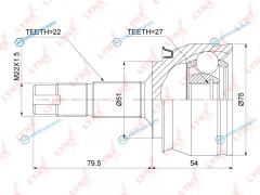 CO-3813 ШРУС внешний | перед правлев