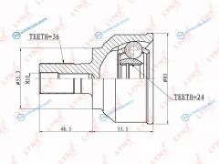 CO-5113 ШРУС наружный | перед правлев