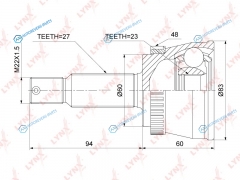 CO-3887A ШРУС внешний | зад правлев