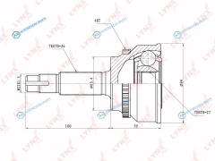 CO-7522A ШРУС наружный | перед правлев