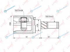 CI-3702 ШРУС внутренний | правлев