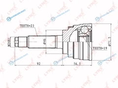 CO-1813 ШРУС наружный | перед правлев
