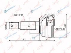 CO-1820 ШРУС наружный | перед правлев