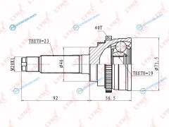 CO-1812A ШРУС наружный | перед правлев