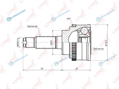 CO-7307A ШРУС наружный | перед правлев