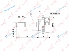 CO-3921A ШРУС внешний | перед правлев