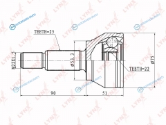 CO-2804 ШРУС наружный | перед правлев