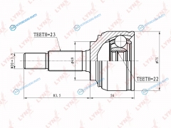 CO-5767 ШРУС наружный | перед правлев