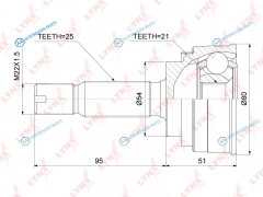 CO-3735 ШРУС внешний | перед правлев