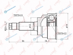 CO-4402 ШРУС наружный | перед правлев