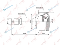 CO-3867 ШРУС наружный | зад правлев