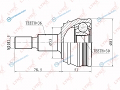 CO-2800 ШРУС наружный | перед правлев