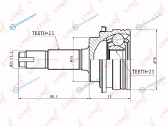 CO-7539 ШРУС наружный | перед правлев