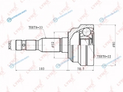 CO-5906 ШРУС наружный | перед правлев
