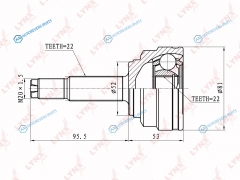 CO-1807 ШРУС наружный | перед правлев