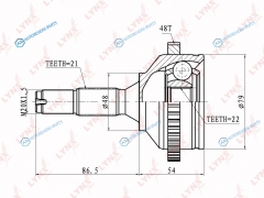 CO-6114A ШРУС наружный | перед правлев