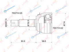 CO-3697 ШРУС наружный | перед правлев