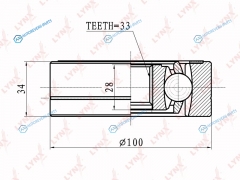 CI-8008 ШРУС внутренний | перед правлев
