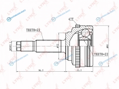 CO-1825A ШРУС наружный | перед правлев