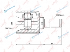 CI-3708 ШРУС внутренний | перед правлев
