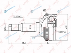 CO-1808A ШРУС наружный | перед правлев