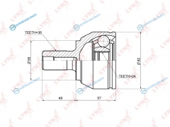 CO-3632 ШРУС наружный | перед правлев