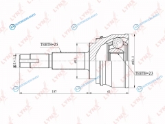 CO-5703 ШРУС наружный | перед правлев
