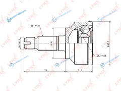 CO-3693 ШРУС наружный | перед правлев