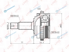 CO-4605A ШРУС наружный | перед правлев +ABS