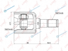 CI-3709 ШРУС внутренний | перед правлев
