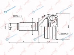 CO-5501 ШРУС наружный | перед правлев