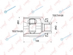CI-3770 ШРУС внутренний | перед прав