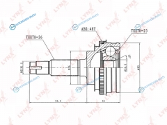 CO-7506A ШРУС наружный | перед правлев