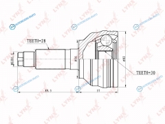 CO-5106 ШРУС наружный | перед правлев