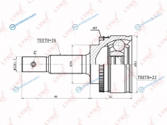 CO-7502A ШРУС наружный | перед правлев
