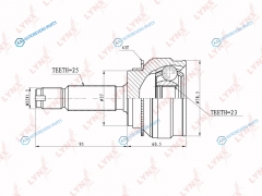 CO-3658A ШРУС наружный | перед правлев
