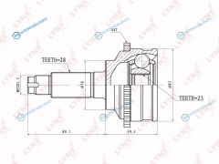 CO-3652A ШРУС наружный | перед правлев