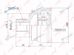 CO-2802 ШРУС наружный | перед правлев