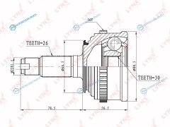 CO-3465A ШРУС наружный | перед правлев