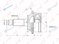 CO-5101A ШРУС наружный | перед правлев
