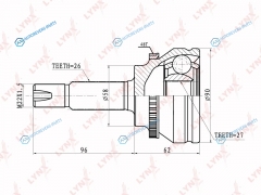 CO-7503A ШРУС наружный | перед правлев