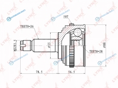 CO-3406A ШРУС наружный | перед правлев