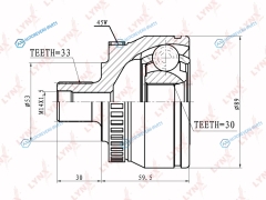 CO-8029A ШРУС наружный | перед правлев