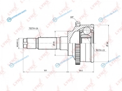 CO-3701A ШРУС наружный | перед правлев