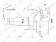 CO-3673A ШРУС внешний | перед правлев