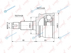 CO-3869 ШРУС внешний | перед правлев
