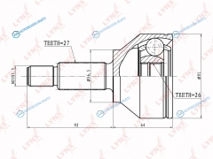 CO-2805 ШРУС наружный | перед правлев