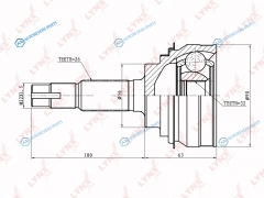 CO-7538 ШРУС наружный | перед правлев