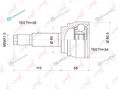 CO-3762 ШРУС наружный | перед правлев