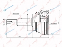 CO-7501 ШРУС наружный | перед правлев